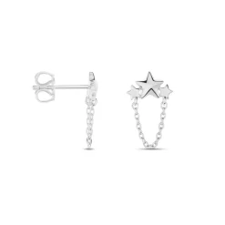 Sale Histoire d'Or Boucles D'oreilles Pendantes Stilla Argent Blanc