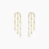 Discount Histoire d'Or Boucles D'Oreilles Pendantes Nacrée Or Jaune Perle De Culture Oxyde De Zirconium