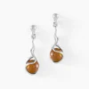 Histoire d'Or Boucles D'oreilles Pendantes Argent Blanc Ferima Ambre* Boucles D'Oreilles|Boucles D'Oreilles Fantaisie