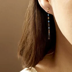 Histoire d'Or Boucles D'oreilles Pendantes Or Jaune Asteria* Boucles D'Oreilles|Boucles D'Oreilles Pendantes