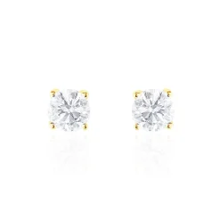Histoire d'Or Boucles D'oreilles Puces 4 Griffes Or Jaune Diamant Synthetique* Boucles D'Oreilles|Clous D'Oreilles