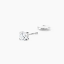 Histoire d'Or Boucles D'oreilles Puces 4 Griffes Or Blanc Diamant Synthetique* Boucles D'Oreilles|Clous D'Oreilles