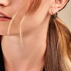 Histoire d'Or Boucles D'oreilles Puces Acier Doré Cristal* Boucles D'Oreilles|Boucles D'Oreilles Fantaisie