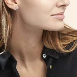 Histoire d'Or Boucles D'oreilles Puces Argent Blanc Caprina Oxydes De Zirconium* Boucles D'Oreilles|Boucles D'Oreilles Fantaisie