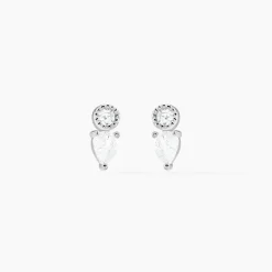 New Histoire d'Or Boucles D'oreilles Puces Argent Blanc Delya Oxyde De Zirconium