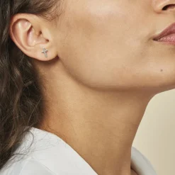 Histoire d'Or Boucles D'oreilles Puces Ashana Argent Blanc* Boucles D'Oreilles|Boucles D'Oreilles Fantaisie