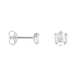 Histoire d'Or Boucles D'oreilles Puces Adria Argent Blanc Oxyde De Zirconium* Boucles D'Oreilles|Boucles D'Oreilles Fantaisie