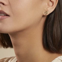 Histoire d'Or Boucles D'oreilles Puces Anne-maudae Coeurs Or Jaune* Boucles D'Oreilles|Clous D'Oreilles