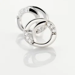 Online Histoire d'Or Boucles D'oreilles Puces Annea Argent Blanc Oxyde De Zirconium