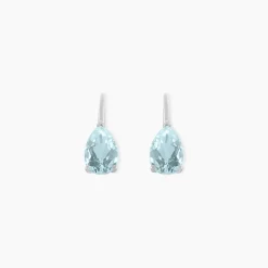 New Histoire d'Or Boucles D'oreilles Puces Anesa Or Blanc Topaze