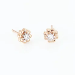 Outlet Histoire d'Or Boucles D'oreilles Puces Argent Rose Donella Oxyde De Zirconium