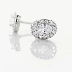 Discount Histoire d'Or Boucles D'oreilles Puces Albertina Argent Blanc Oxyde De Zirconium