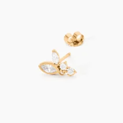 Online Histoire d'Or Boucles D'Oreilles Puces Aurena Plaque Or Jaune Oxyde De Zirconium