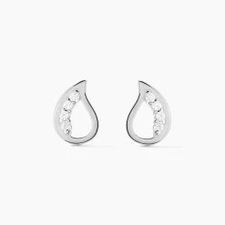 Histoire d'Or Boucles D'oreilles Puces Argent Blanc Sylvan Oxydes De Zirconium* Boucles D'Oreilles|Boucles D'Oreilles Fantaisie