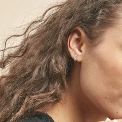 Outlet Histoire d'Or Boucles D'oreilles Puces Ainhoa Or Blanc Diamant