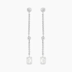 Discount Histoire d'Or Boucles D'oreilles Puces Argane Argent Blanc Oxyde De Zirconium