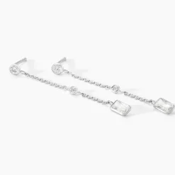 Discount Histoire d'Or Boucles D'oreilles Puces Argane Argent Blanc Oxyde De Zirconium