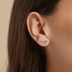 Histoire d'Or Boucles D'oreilles Puces Archelaus Or Jaune Oxyde De Zirconium* Boucles D'Oreilles|Clous D'Oreilles