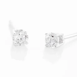 Outlet Histoire d'Or Boucles D'oreilles Puces Aphrodite or blanc diamant