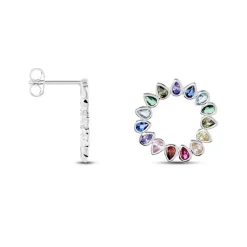 Histoire d'Or Boucles D'oreilles Puces Argent Blanc Ethem Oxydes Spinelles* Boucles D'Oreilles|Boucles D'Oreilles Fantaisie