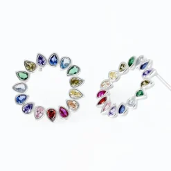 Histoire d'Or Boucles D'oreilles Puces Argent Blanc Ethem Oxydes Spinelles* Boucles D'Oreilles|Boucles D'Oreilles Fantaisie