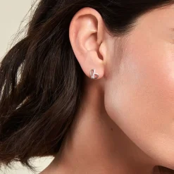 Discount Histoire d'Or Boucles D'oreilles Puces Arika Argent Blanc Oxyde De Zirconium