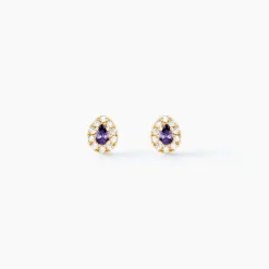 Histoire d'Or Boucles D'oreilles Puces Agostinho Or Jaune Oxyde De Zirconium* Boucles D'Oreilles|Clous D'Oreilles