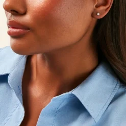 Discount Histoire d'Or Boucles D'Oreilles Puces Aphrodite Or Blanc Diamant