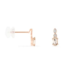 Histoire d'Or Boucles D'oreilles Puces Antonia Or Rose Morganite Et Diamant* Boucles D'Oreilles|Clous D'Oreilles