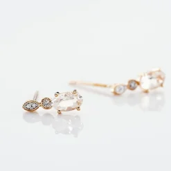 Histoire d'Or Boucles D'oreilles Puces Antonia Or Rose Morganite Et Diamant* Boucles D'Oreilles|Clous D'Oreilles
