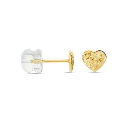 New Histoire d'Or Boucles D'oreilles Puces Arisaema C艙ur Or Jaune
