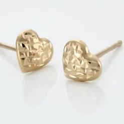 New Histoire d'Or Boucles D'oreilles Puces Arisaema C艙ur Or Jaune