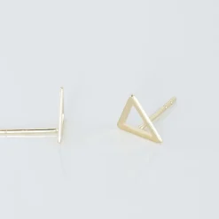 Discount Histoire d'Or Boucles D'oreilles Puces Anne-berengere Triangle Or Jaune
