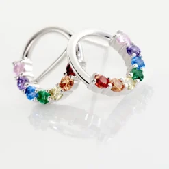 Clearance Histoire d'Or Boucles D'oreilles Puces Argent Blanc Giustino Oxydes De Zirconium