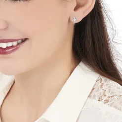 Histoire d'Or Boucles D'oreilles Puces Azzedine Salamandre Or Blanc* Boucles D'Oreilles|Clous D'Oreilles