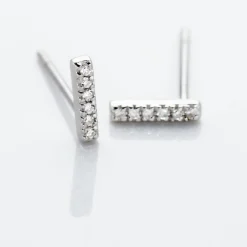 Histoire d'Or Boucles D'oreilles Puces Aprhodisia Or Blanc Diamant Blanc* Boucles D'Oreilles|Clous D'Oreilles