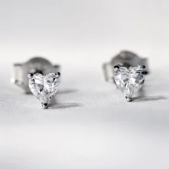 Clearance Histoire d'Or Boucles D'oreilles Puces Breana Argent Blanc Oxyde De Zirconium