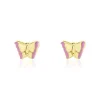 Hot Histoire d'Or Boucles D'oreilles Puces Bartholomée Papillon Or Jaune