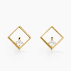 Histoire d'Or Boucles D'oreilles Puces Brent Or Jaune Oxyde De Zirconium* Boucles D'Oreilles|Clous D'Oreilles