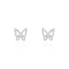 Histoire d'Or Boucles D'oreilles Puces Bartholomee Papillon Or Blanc* Boucles D'Oreilles|Clous D'Oreilles