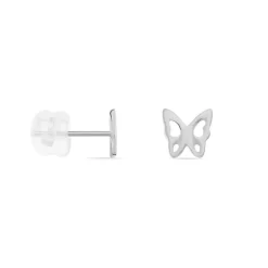 Histoire d'Or Boucles D'oreilles Puces Bartholomee Papillon Or Blanc* Boucles D'Oreilles|Clous D'Oreilles