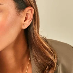 Histoire d'Or Boucles D'Oreilles Puces Brent Or Jaune Oxyde De Zirconium* Boucles D'Oreilles|Clous D'Oreilles