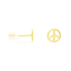 Discount Histoire d'Or Boucles D'oreilles Puces Bilal Peace Or Jaune