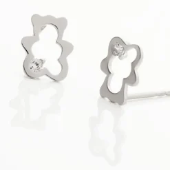 Histoire d'Or Boucles D'oreilles Puces Baptista Ours Or Blanc Oxydes* Boucles D'Oreilles|Clous D'Oreilles