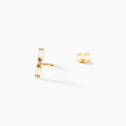 Discount Histoire d'Or Boucles D'oreilles Puces Brant Or Jaune Oxyde De Zirconium