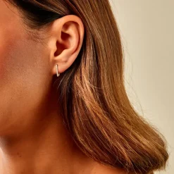 New Histoire d'Or Boucles D'Oreilles Puces Bettino Or Jaune Diamant