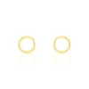 New Histoire d'Or Boucles D'oreilles Puces Berangere Cercle Or Jaune