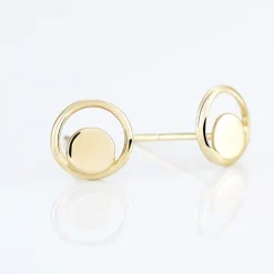 Histoire d'Or Boucles D'oreilles Puces Berangere Cercle 4 Or Jaune* Boucles D'Oreilles|Clous D'Oreilles
