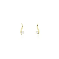 Histoire d'Or Boucles D'oreilles Puces Beryl Virgule Or Jaune Oxyde De Zirconium* Boucles D'Oreilles|Clous D'Oreilles