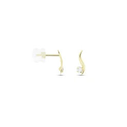 Histoire d'Or Boucles D'oreilles Puces Beryl Virgule Or Jaune Oxyde De Zirconium* Boucles D'Oreilles|Clous D'Oreilles
